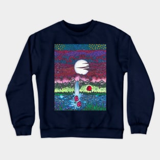 Moonlit Waterfall Crewneck Sweatshirt